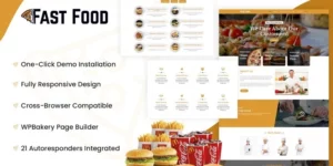 Fast Food Food Restaurant Website WordPress Theme 1.0.0破解版主题