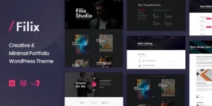 Filix Creative Minimal Portfolio WordPress Theme 1.3.0破解版主题