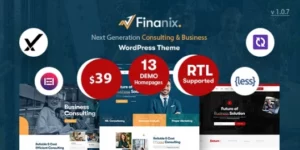 Finanix Business WordPress Theme 1.0.7破解版主题