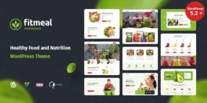Fitmeal Organic Food Delivery and Healthy Nutrition WordPress Theme 1.2.2破解版主题