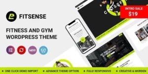 Fitsense Gym and Fitness WordPress Theme 1.1破解版主题
