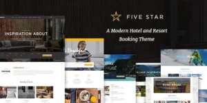FiveStar Hotel Booking WordPress Theme 1.7破解版主题