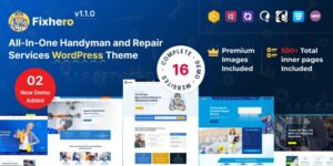 Fixhero Handyman Repair Services WordPress Theme 1.1.0破解版主题