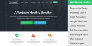 FlatHost WordPress Hosting Theme 2.2破解版主题