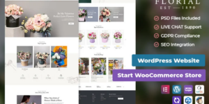 Florial Flower Decoration Best of Conversion-friendly WooCommerce Theme 1.0.0破解版主题