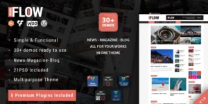 Flow News Magazine and Blog WordPress Theme 2.1破解版主题