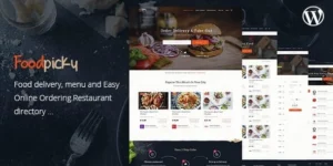 Food Delivery Restaurant Directory WordPress Theme FoodPicky 1.2.7破解版主题