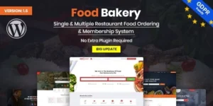 FoodBakery | Delivery Restaurant Directory WordPress Theme 4.3破解版主题