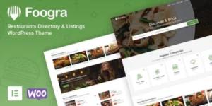 Foogra Restaurants Directory Listings WordPress Theme 1.0.14破解版主题