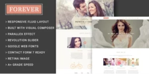 Forever Wedding Couple Planner/ Agency WordPress Theme 1.1.1破解版主题