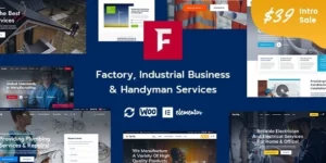 Fortis Factory Industrial Business Handyman Services WordPress Theme 1.0.0破解版主题