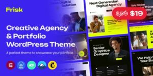 Frisk Creative Agency Portfolio WordPress Theme 1.0破解版主题