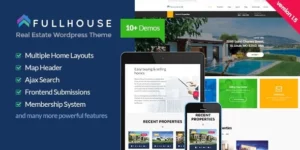 FullHouse Real Estate Responsive WordPress Theme 1.8.3破解版主题
