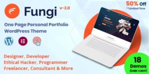 Fungi One Page Personal Portfolio WordPress Theme 1.0.3破解版主题