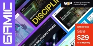 Gamic Metaverse Gaming Crypto WordPress Theme 1.3.0破解版主题