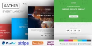Gather Event Conference WP Landing Page Theme 3.0.5破解版主题