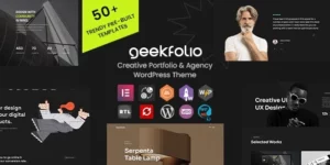 Geekfolio Elementor Creative Portfolio Agency WordPress Theme 1.0.9破解版主题