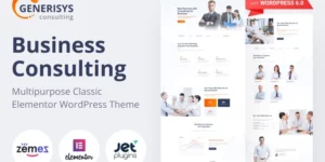 Generisys Business Consulting Multipurpose Classic WordPress Elementor Theme WordPress Theme 1.0.1破解版主题