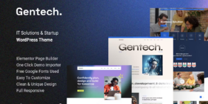 Gentech – IT Solutions Startup WordPress Theme 1.0.0破解版主题