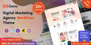 Gesto Digital Marketing Agency WordPress Theme 1.0.4破解版主题