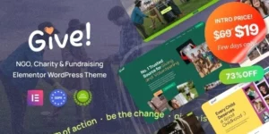 Give NGO Charity WordPress Theme 1.0.3破解版主题