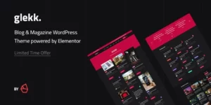 Glekk Elementor Blog Magazine WordPress Theme 1.2破解版主题