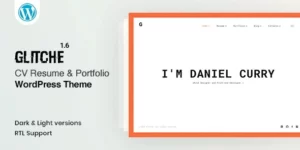 Glitche CV Resume Theme 3.0.2破解版主题