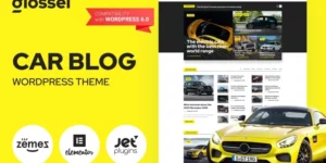 Glossel Car Blog Website Template based on WordPress Elementor Theme WordPress Theme 1.0.0破解版主题