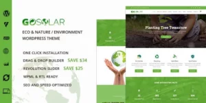 GoSolar Eco Environmental Nature WordPress Theme 1.2.5破解版主题