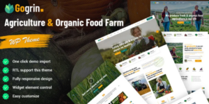 Gogrin – Agriculture and Organic Food WordPress Theme 1.0.0破解版主题