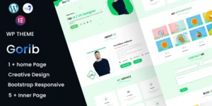 Gorib Elementor Portfolio WordPress Theme WordPress Theme 1.0.1破解版主题