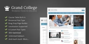 Grand College WordPress Theme For Education 1.3.3破解版主题