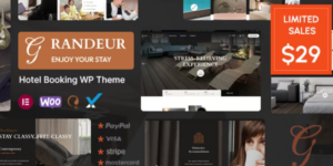 Grandeur Hotel Booking WordPress Theme 1.0破解版主题