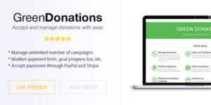 Green Donations for WordPress Accept and Manage Donations 1.0破解版插件
