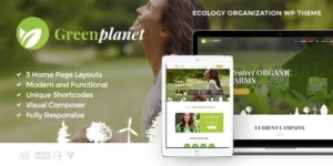 Green Planet | Environmental Non-Profit Organization WordPress Theme 1.1.7破解版主题