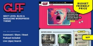 Guff Blog Magazine WordPress Theme 1.0.1破解版主题