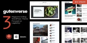 GutenVerse Magazine and Blog Theme 3.1破解版主题