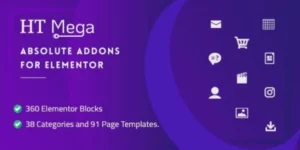 HT Mega Pro – Absolute Addons for Elementor Page Builder | Add-ons 1.8.9破解版插件