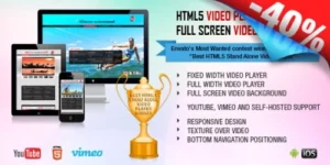 HTML Video Player FullScreen Video Background 2.3破解版插件