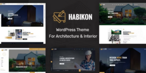 Habikon Architecture and Interior Design WordPress Theme 1.3破解版主题