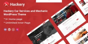 Hackery Car Services and Mechanic WordPress Theme 1.1.0破解版主题