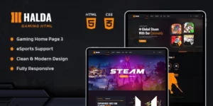 Halda eSports and Gaming WordPress Theme 1.0.0破解版主题