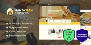 Handyman | Construction and Repair Services Building WordPress Theme 1.4破解版主题