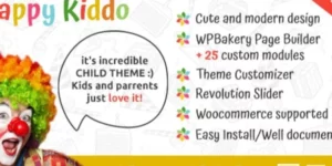 Happy Kiddo Multipurpose Kids WordPress Theme 1.0.0破解版主题