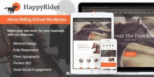 Happy Rider Horse School Equestrian Center WordPress Theme 2.9破解版主题