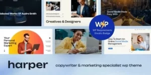 Harper Copywriter Marketing Specialist WordPress Theme 1.0.0破解版主题