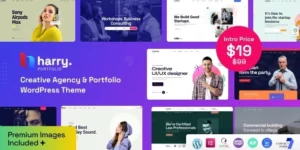 Harry Creative Agency Portfolio WordPress Theme + RTL 1.1.4破解版主题