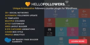 Hello Followers Social Counter Plugin for WordPress 2.5破解版插件