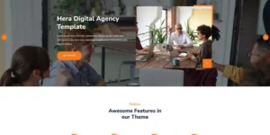 Hera Digital Agency One page WordPress Theme 1.1破解版主题