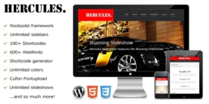 Hercules – a responsive WordPress theme 1.1破解版主题